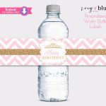 Princess Water Bottle Labels Pink Gold Birthday Water Labels | Etsy   Free Printable Water Bottle Labels For Birthday