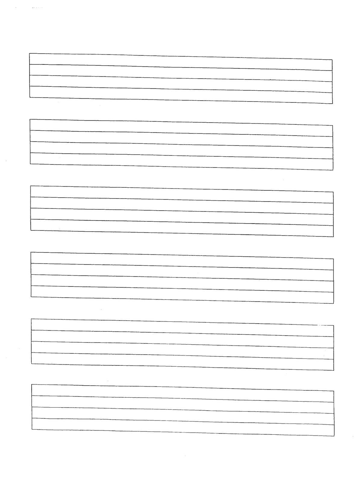 Printable Staff Paper