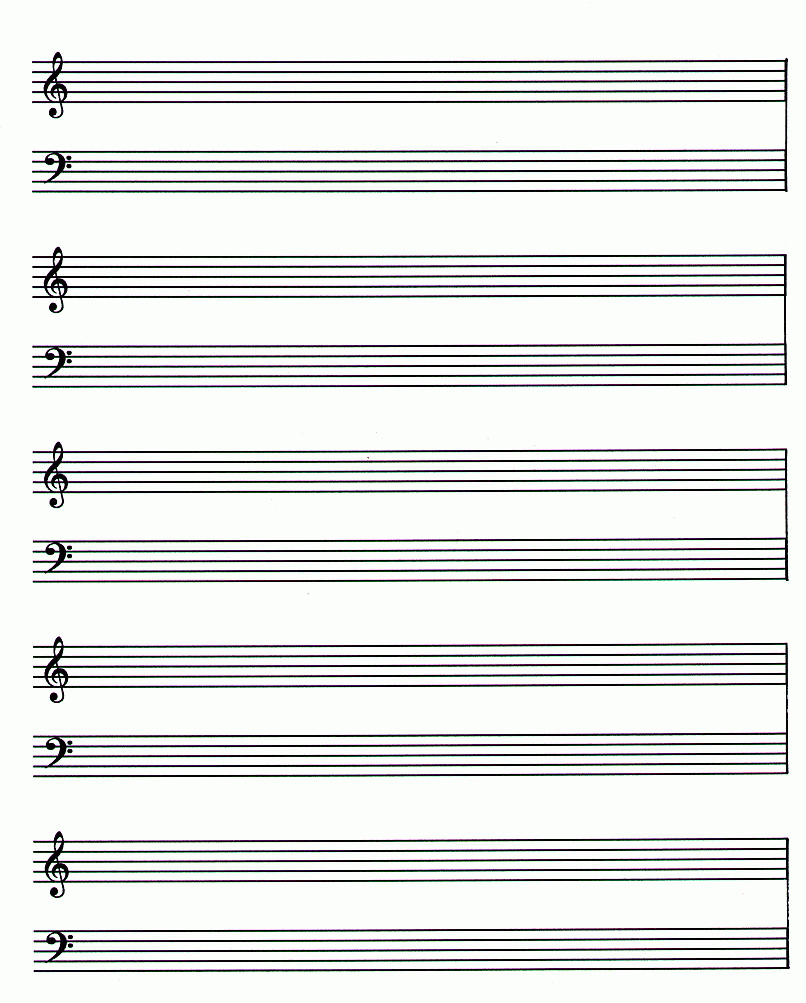 Print Off Your Own Piano Sheet Music To Fill In | Sheet Music In - Free Printable Grand Staff Paper