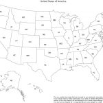 Print Out A Blank Map Of The Us And Have The Kids Color In States   Free Printable Outline Map Of United States