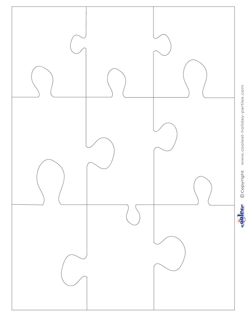 Print Out These Large Printable Puzzle Pieces On White Or Colored A4 - Jigsaw Puzzle Maker Free Online Printable