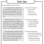 Printable 5Th Grade Main Idea Worksheets | My Classroom | Reading   Free Printable Worksheets Reading Comprehension 5Th Grade
