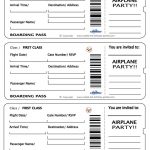 Printable Airplane Boarding Pass Invitations   Coolest Free   Free Printable Boarding Pass