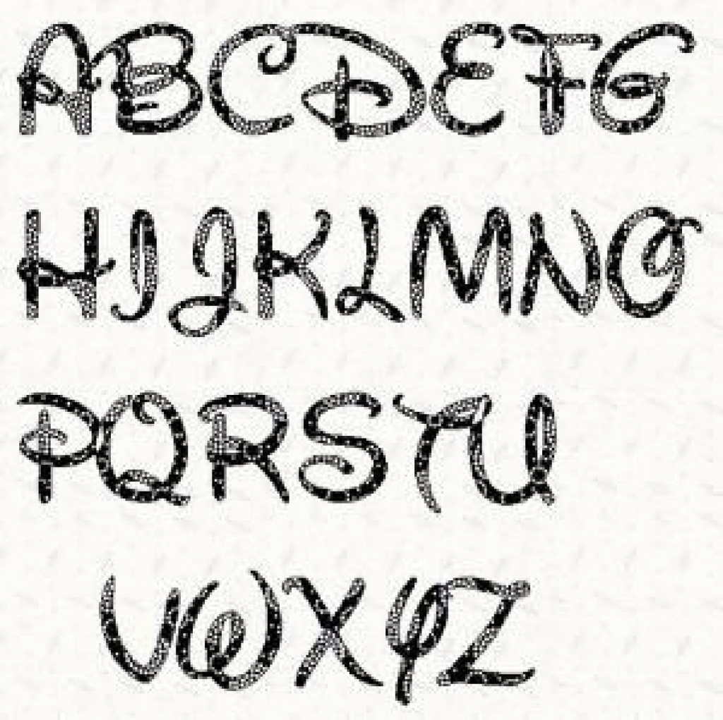 Printable Alphabet Letter Stencil: Walt Disney Alphabet Template In - Free Printable Disney Font Stencils