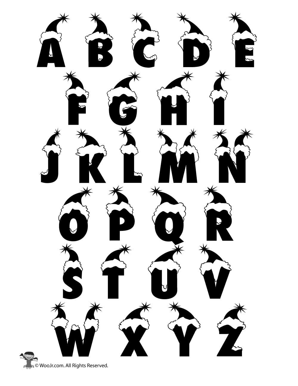 Printable Alphabet Letters Archives | Woo! Jr. Kids Activities - Free Printable Bubble Letters Font