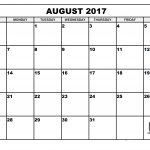 Printable August 2017 Calendar Pdf | Aaron The Artist   Free Printable August 2017