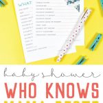 Printable Baby Shower Game: Who Knows Mommy Best? | Printables   Free Printable Baby Shower Games Who Knows Mommy The Best