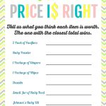 Printable Baby Shower Games   Price Is Right And Bingo | Baby Shower   Free Printable Baby Shower Games