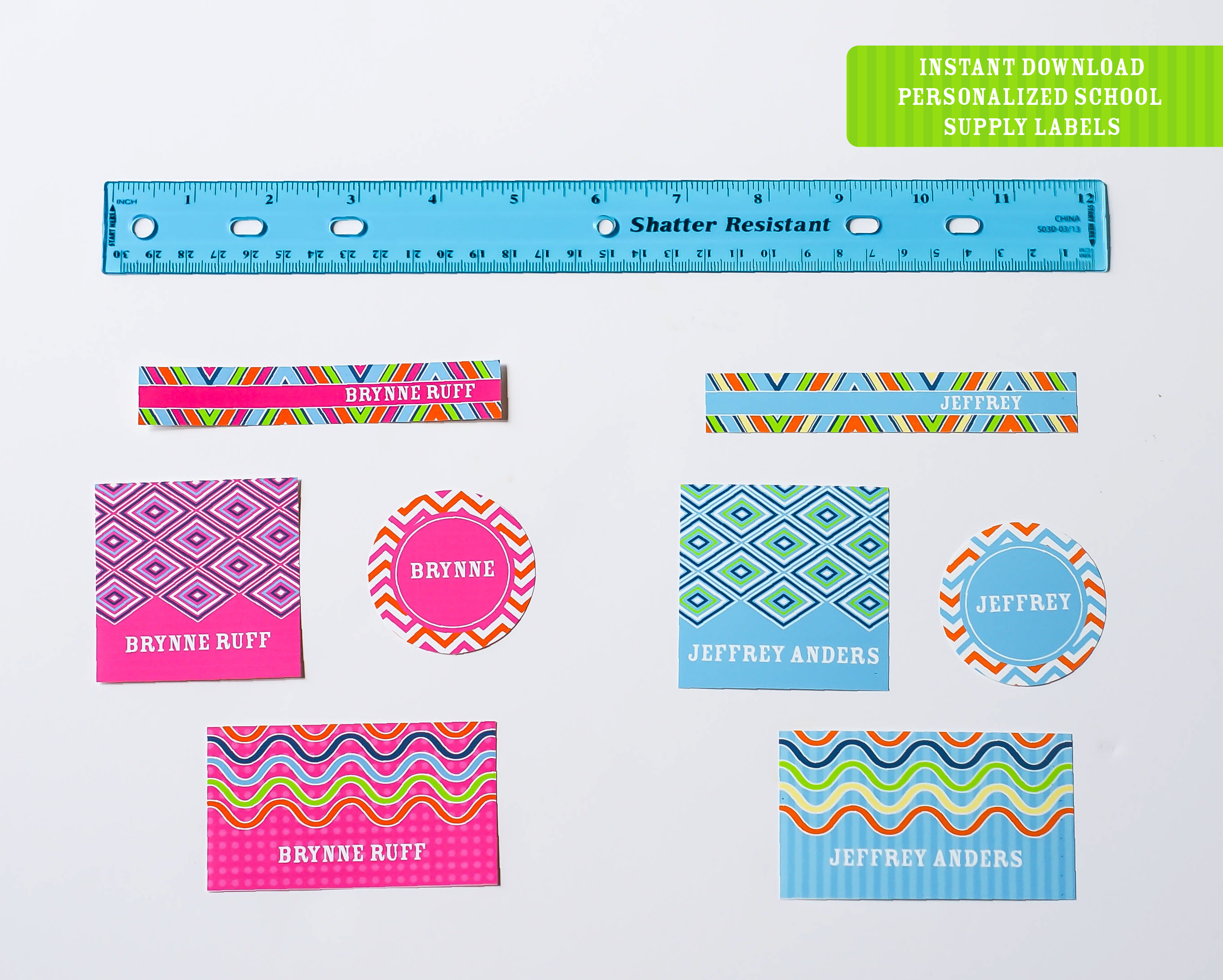 Printable Back To School Labels Round Up (+ Freebie!) - Anders Ruff - Free Customized Name Tags Printable