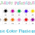Printable Basic Color Paint Splash Flashcards Set Of 12 | Etsy   Free Printable Colour Flashcards