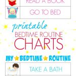 Printable Bedtime Routine Charts   Free Printable Kids Bedtime   Children's Routine Charts Free Printable