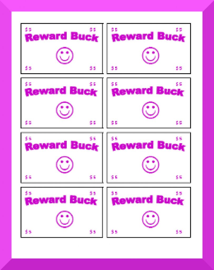 Printable Behavior Bucks Reward Bucks Pertaining To Free Printable