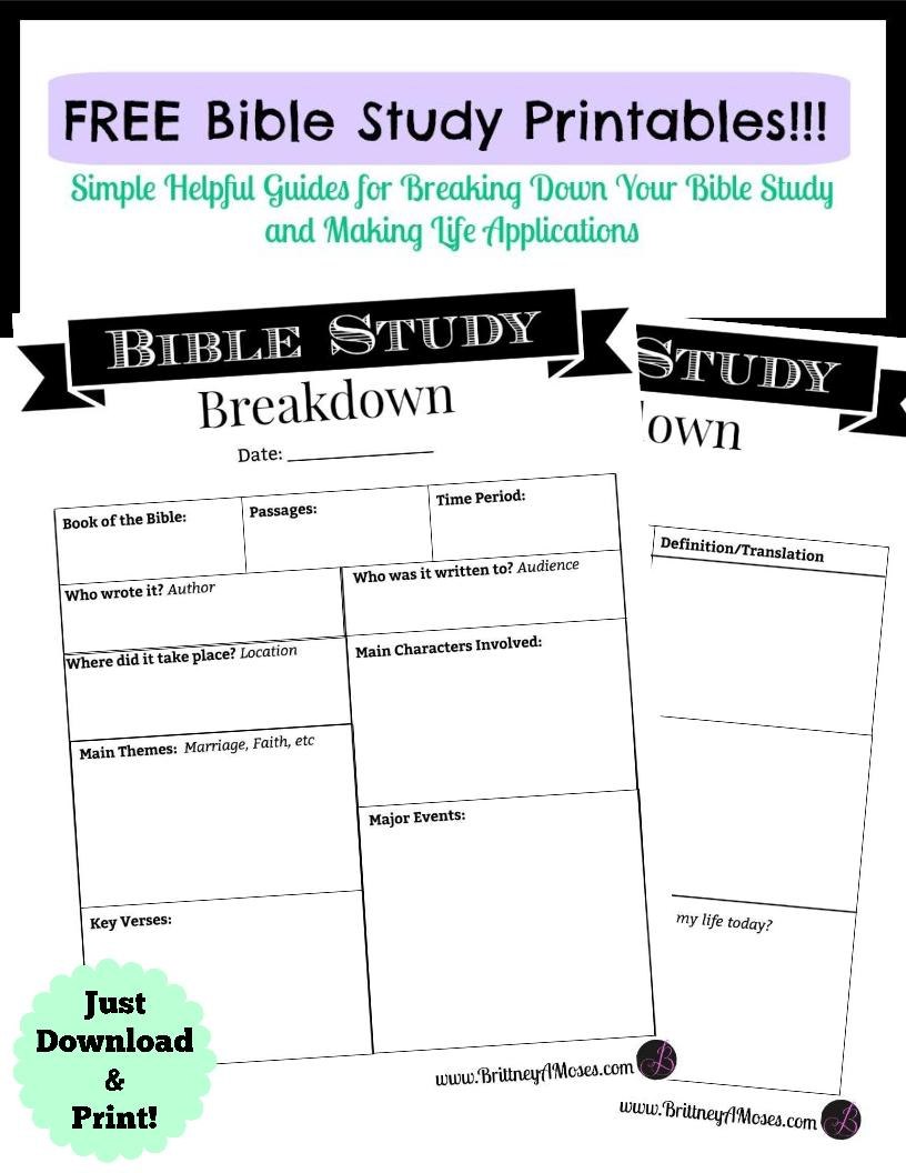 Bible Lessons For Adults Free Printable Free Printable