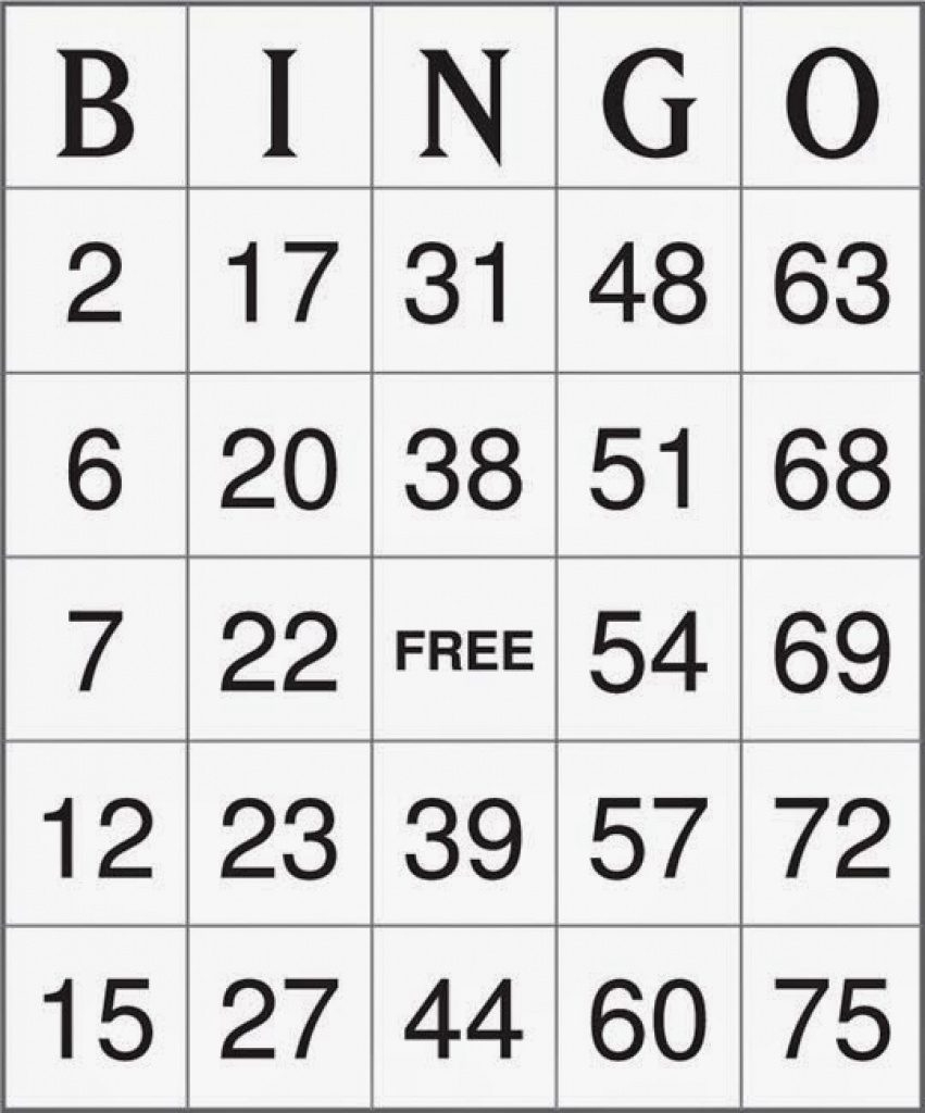 Free Printable Bingo Cards 1 75 - Free Printable