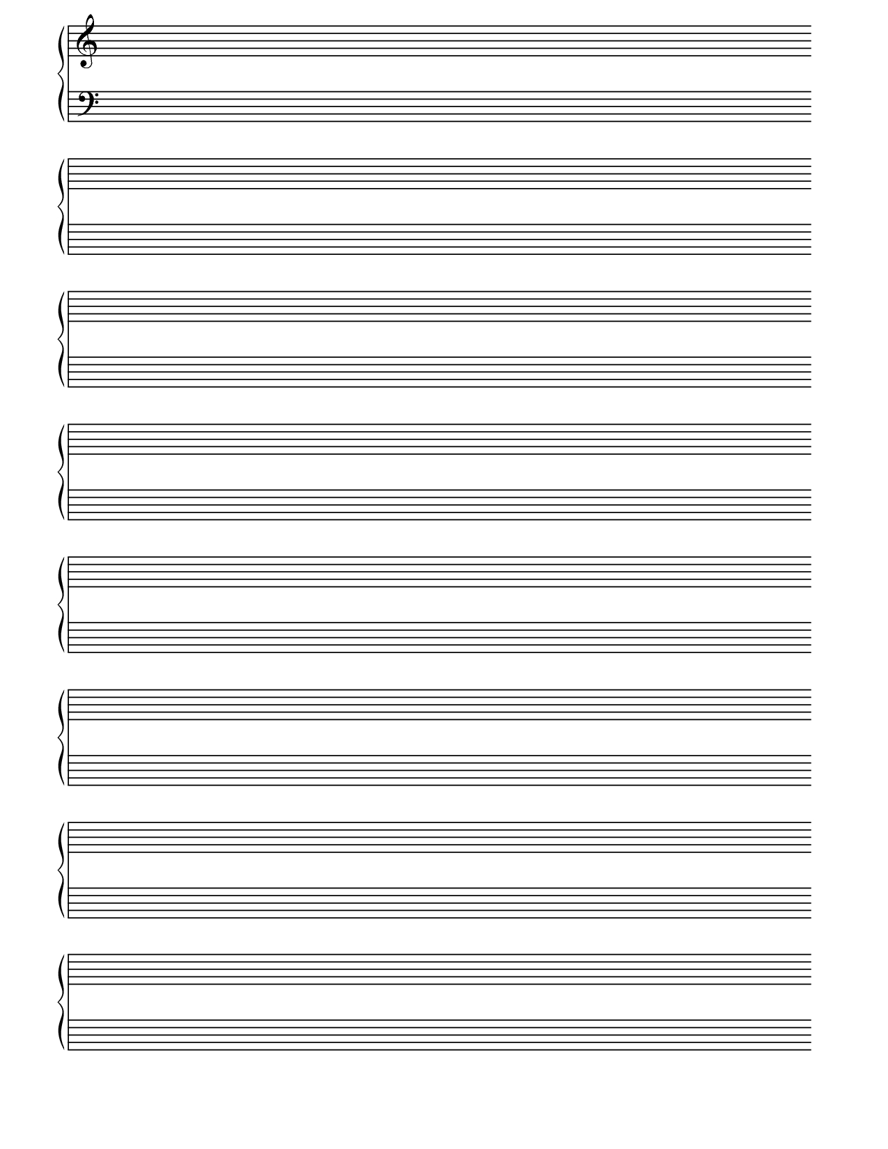 Printable Blank Piano Sheet Music Paper | Print In 2019 | Pinterest - Free Printable Blank Music Staff Paper