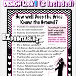 Printable Bridal Shower Game How Well Does The Bride Know The Groom   How Well Does The Bride Know The Groom Free Printable