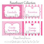 Printable Candy Buffet Template | Wedding Candy Bar Buffet Supplies   Free Printable Sweet 16 Labels