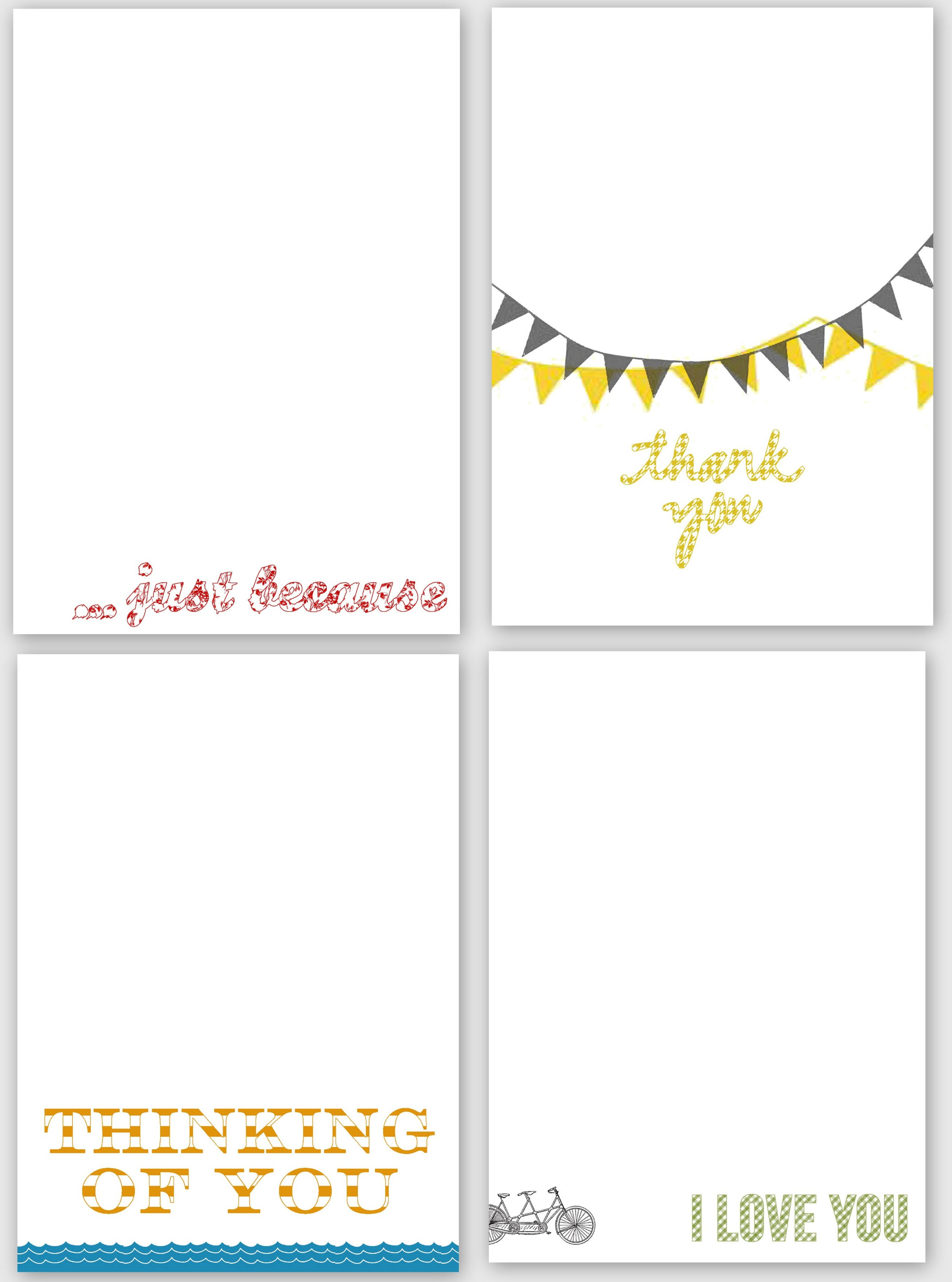 Printable Cards Just Because | Download Them Or Print - Free Printable Cards For All Occasions