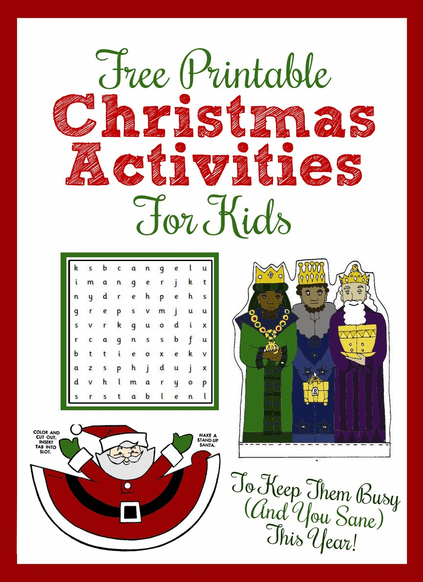 Printable Christmas Activities For Kids - Thecraftpatchblog - Free Printable Craft Activities