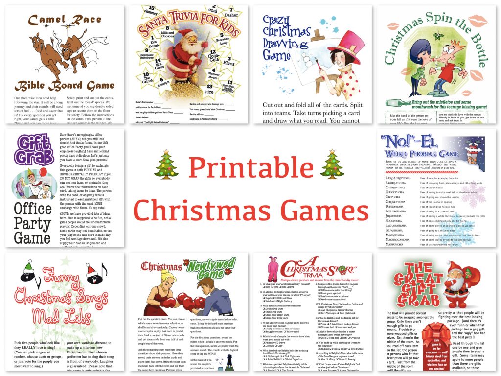 Free Printable Christmas Games For Family Gatherings Free Printable