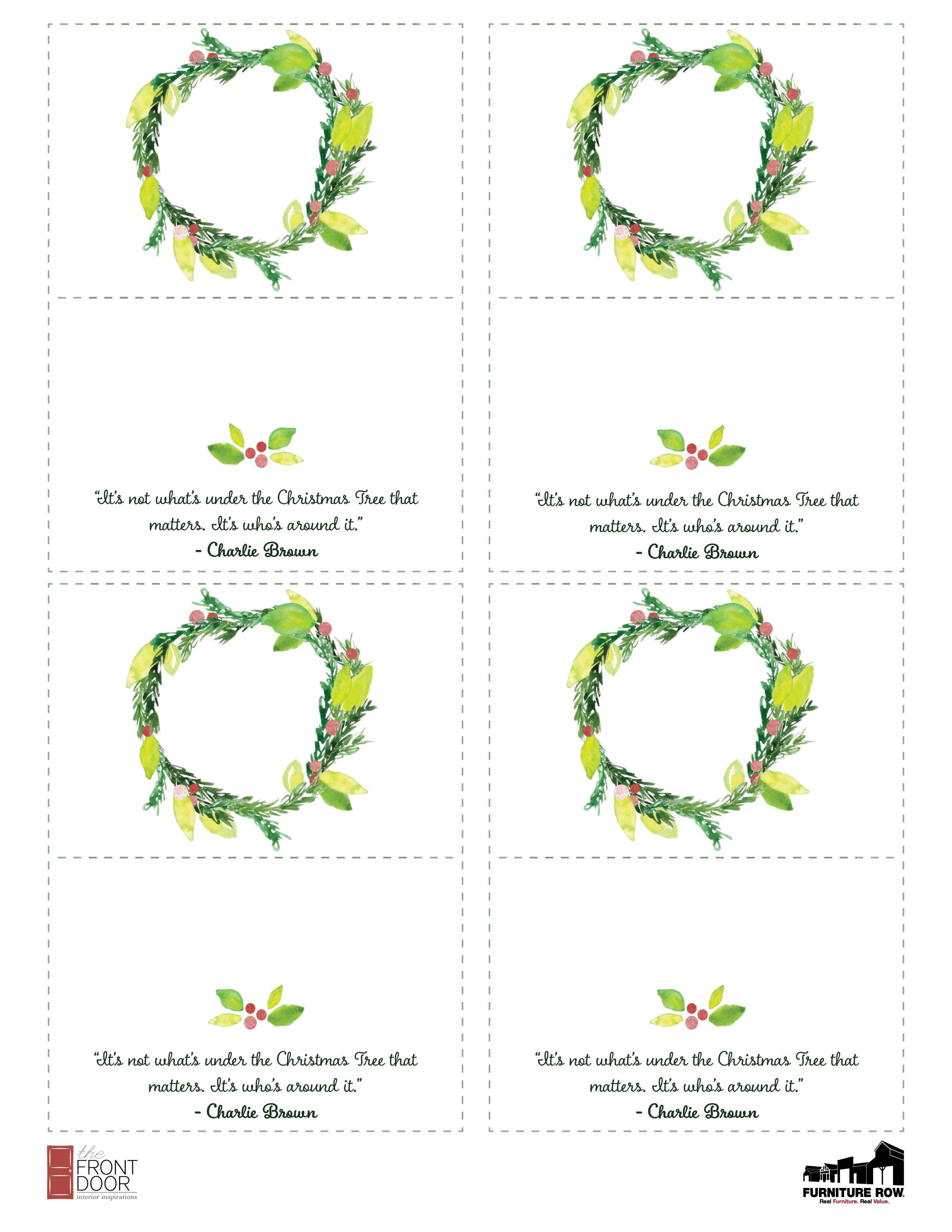 Printable Christmas Place Name Cards For The Table | Holiday - Christmas Table Name Cards Free Printable