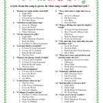 Printable Christmas Song Trivia | Christmas | Christmas Trivia   Christmas Song Lyrics Game Free Printable