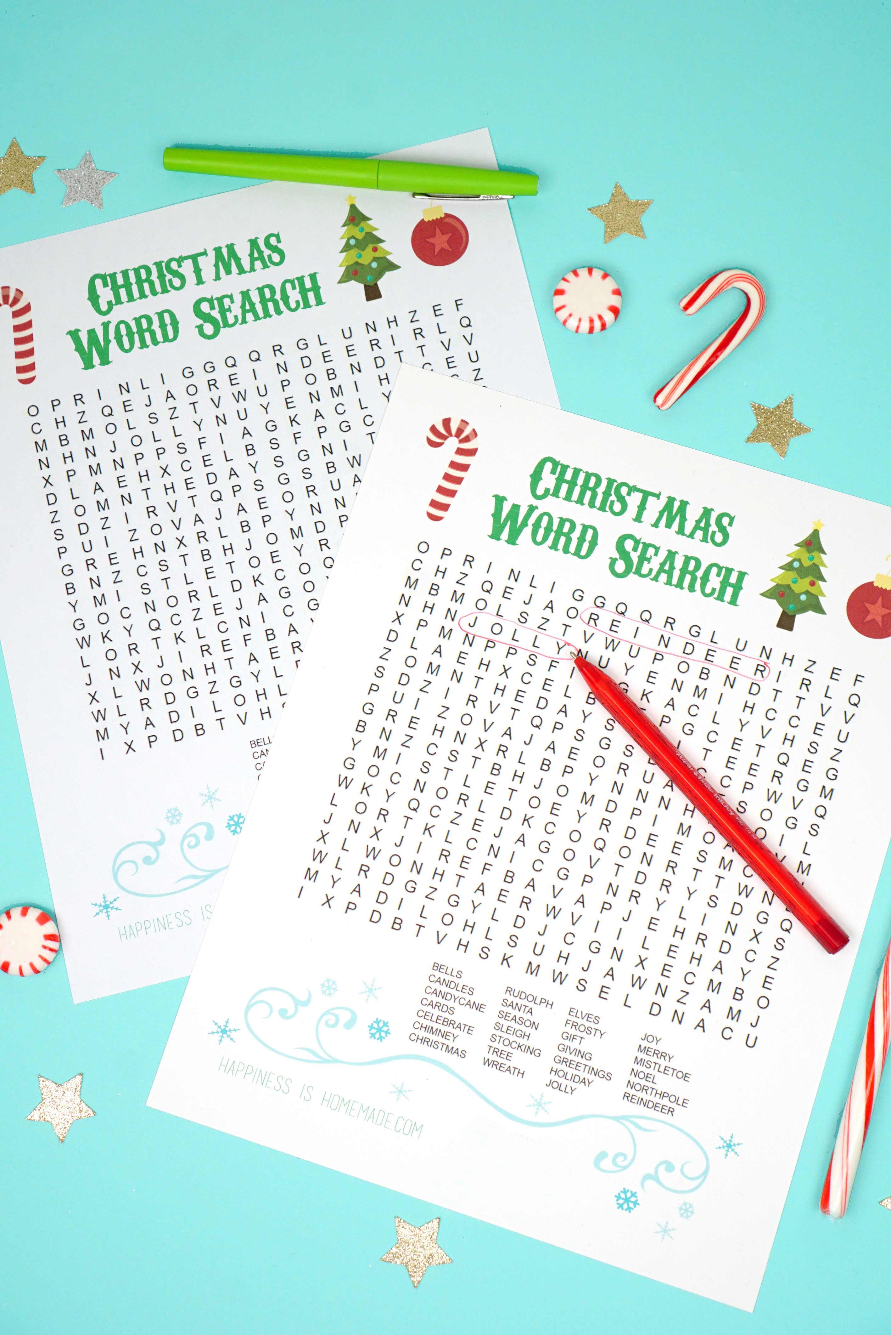 Printable Christmas Word Search For Kids &amp;amp; Adults - Happiness Is - Free Printable Christmas Word Search Pages