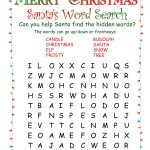 Printable Christmas Word Search – Myheartbeats.club   Free Printable Word Searches For Middle School Students