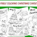 Printable Coloring Christmas Cards  Wunder Mom   Free Printable Christmas Cards To Color