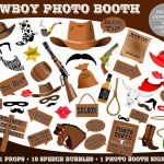 Printable Cowboy Photo Booth Propsphoto Booth Sign Wild West | Etsy   Free Printable Western Photo Props