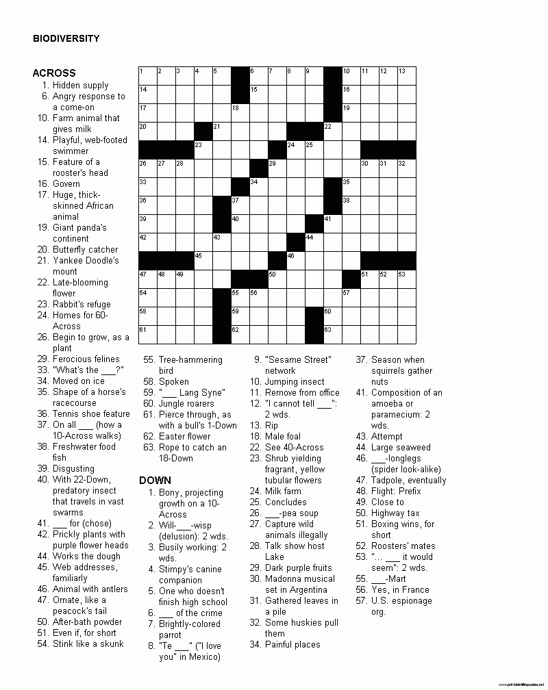 Printable Crossword Puzzles For Adults | English Vocabulary - Free Online Printable Crossword Puzzles