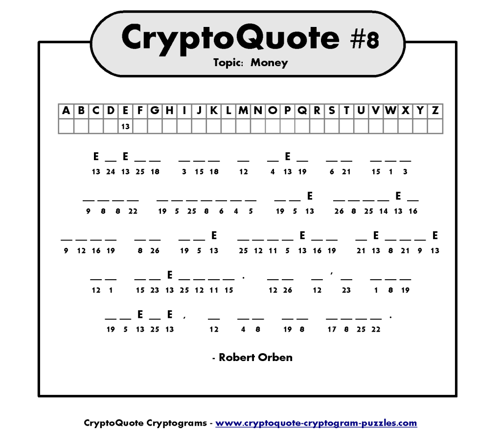 Printable Cryptograms For Adults - Bing Images | Projects To Try - Free Printable Cryptoquip Puzzles