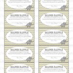 Printable Diaper Raffle Tickets Baby Shower Instant Download | Etsy   Free Printable Diaper Raffle Tickets Elephant