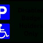 Printable Disabled Parking Sign Low Cost Vinyl Or Free Template Clipart   Free Printable Parking Permits