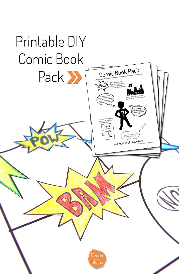 Printable Diy Comic Book Pack And Drawing Resources | Free - Free Printable Crafts