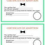 Printable Dog Birth Certificate Fresh Child Adoption Certificate   Free Printable Adoption Certificate