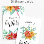 Printable Floral Birthday – Cards, Tags & Gift Box | General | Free   Free Printable Birthday Cards For Mom