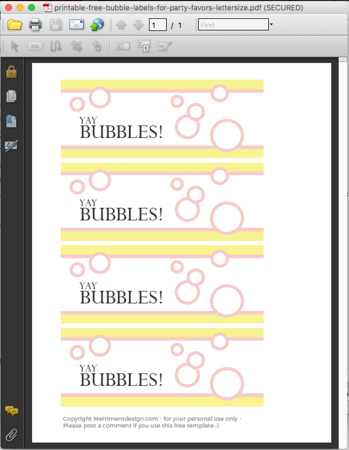 Printable Free Bubble Labels For Party Favors - Merriment Design - Free Printable Gift Tags For Bubbles