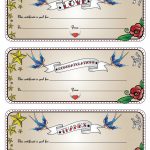 Printable Gift Certificates This Certificate Is Good | Etsy   Free Printable Tattoo Gift Certificates