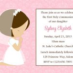Printable Girl First Communion Clipart   Free Printable 1St Communion Invitations