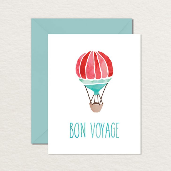 Printable Goodbye Farewell Card / Printable Bon Voyage Card / | Etsy ...