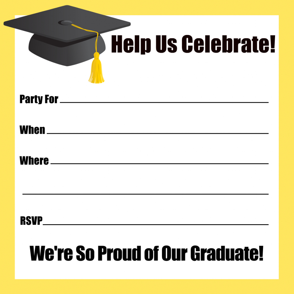 Printable Graduation Announcements 2014 | Graduate Announcement - Free Printable Graduation Party Invitations 2014