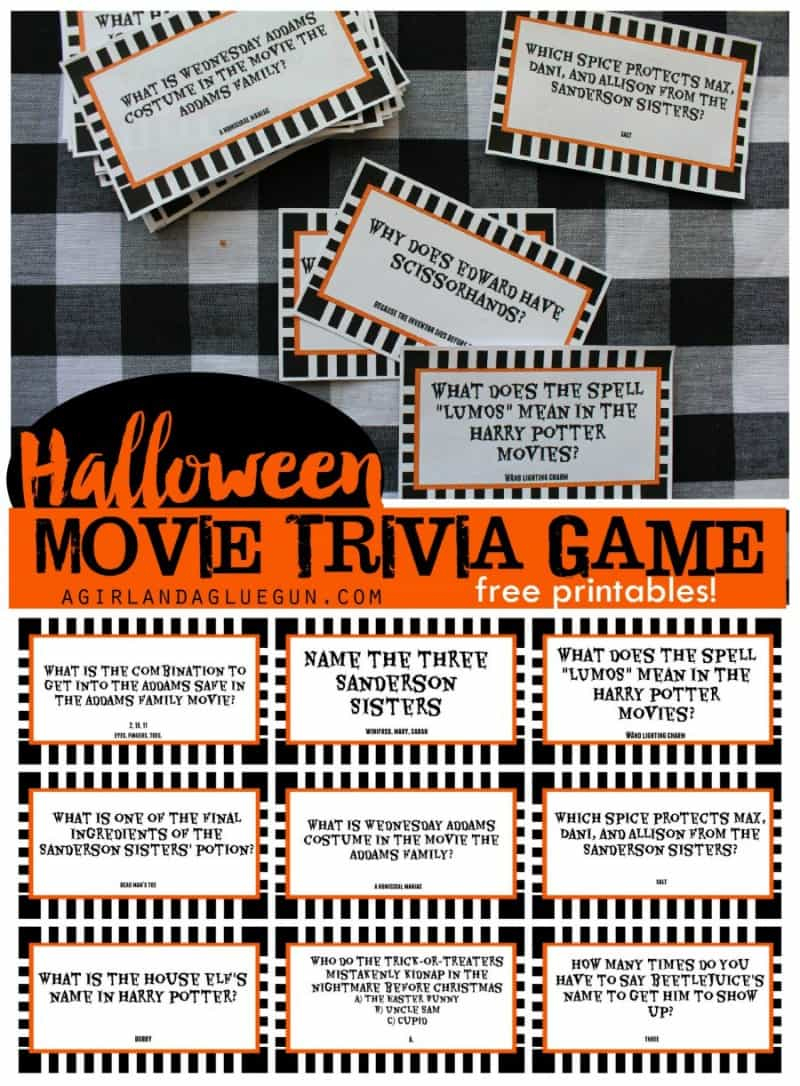 Printable Halloween Movie Trivia Game - 30 Days Of Halloween: Day 24 - Free Printable Trivia Questions For Seniors
