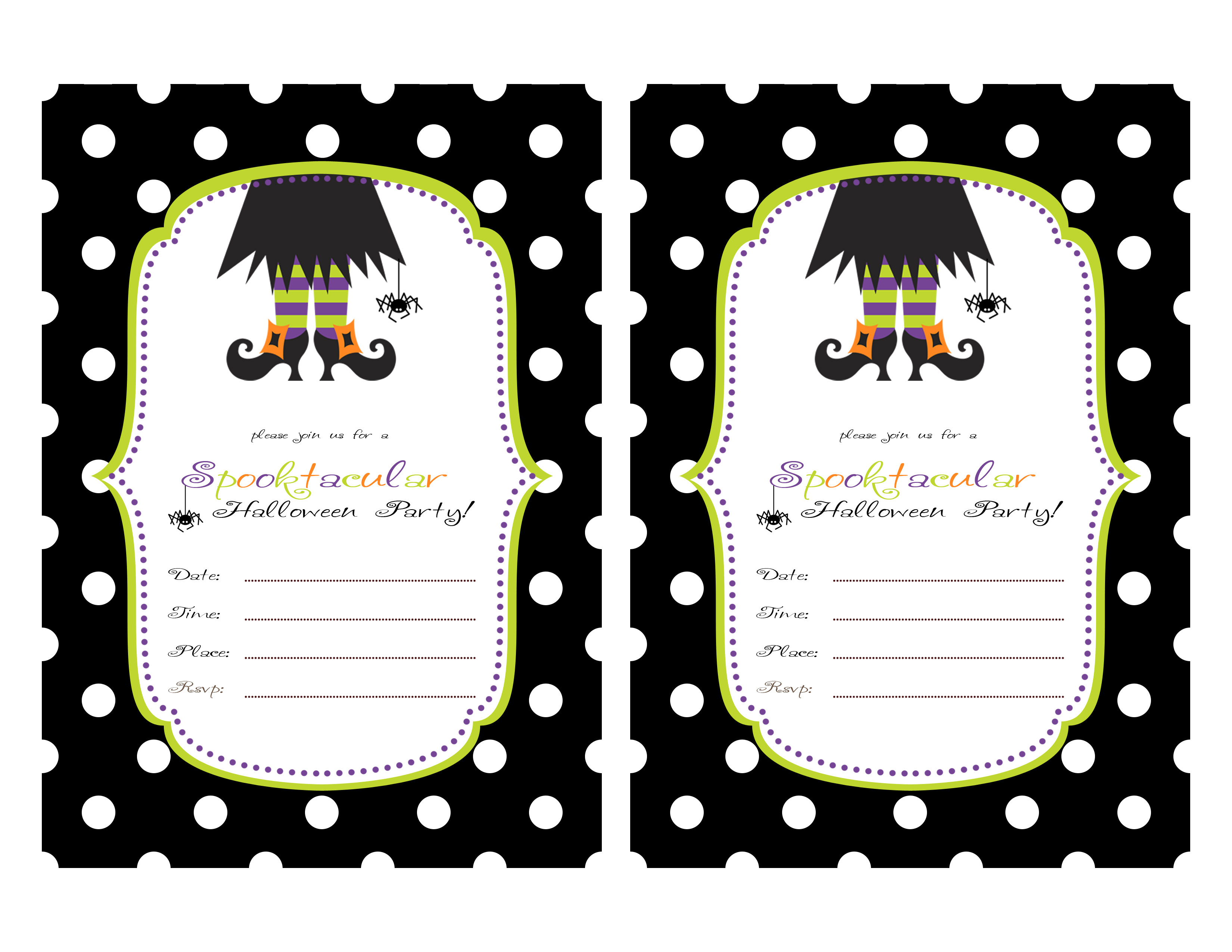 Printable Halloween Party Invitations For Kids 844 Kids Birthday - Halloween Party Invitation Templates Free Printable