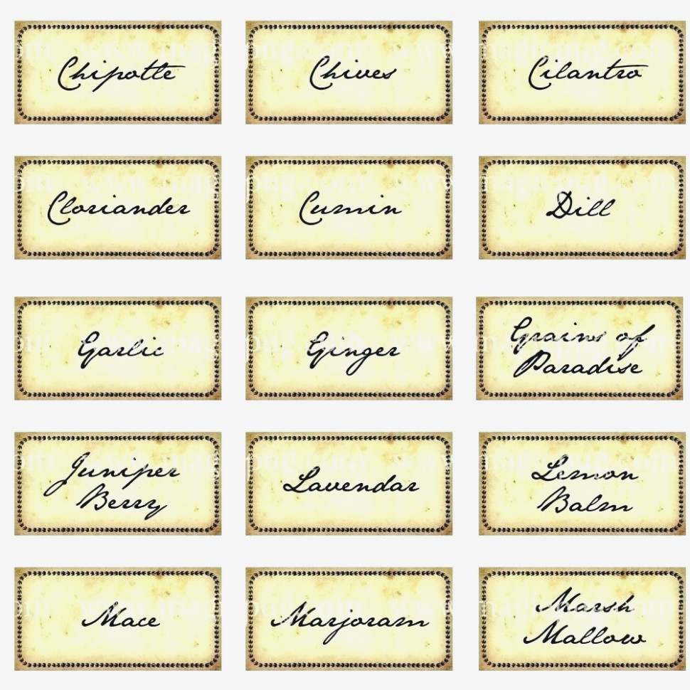 Printable: Herb Garden Labels Printable – Herb Labels Printable - Free Printable Herb Labels