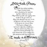 Printable Inspirational Poems Throughout Starfish Story Printable   Starfish Story Printable Free
