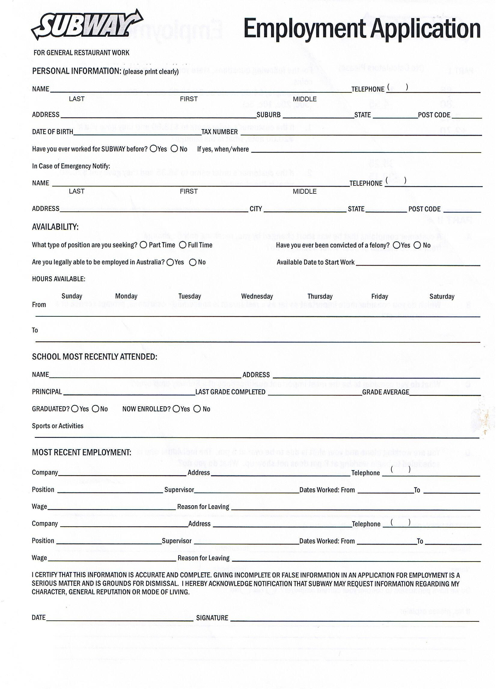 Printable Job Application Forms Online Forms, Download And Print - Free Printable Fafsa Application Form