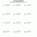 Printable Long Division Worksheets. With Remainders And Without   Free Printable Division Worksheets For 4Th Grade