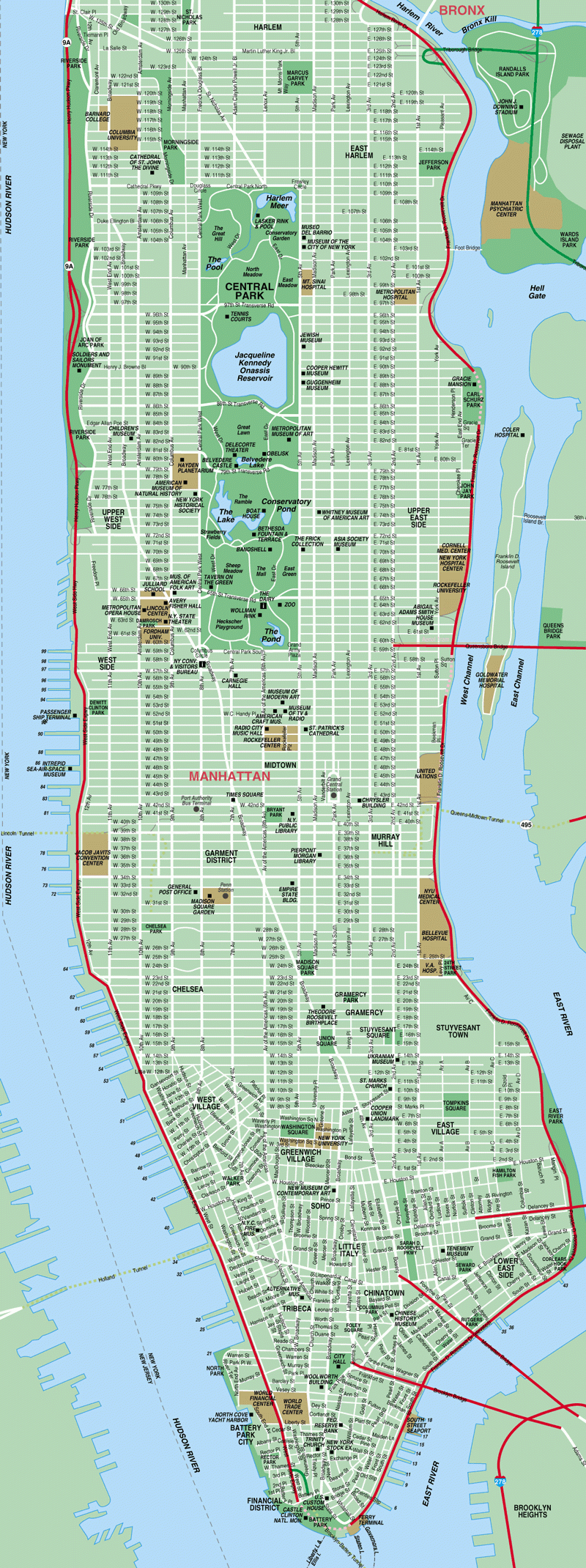 Printable Map Of Manhattan | The International House Is Just To The - Free Printable Map Of Manhattan