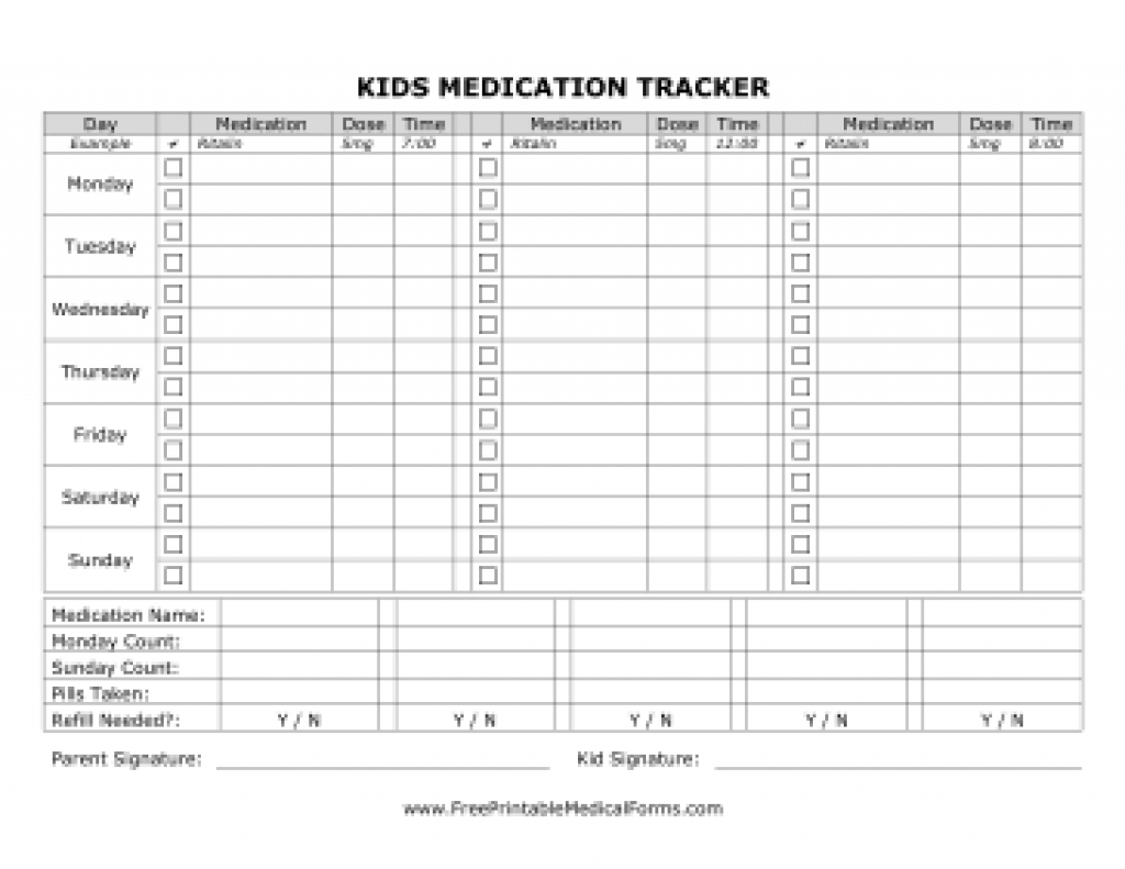 Printable Medicine Chart | Www.topsimages - Free Printable Medicine Daily Chart